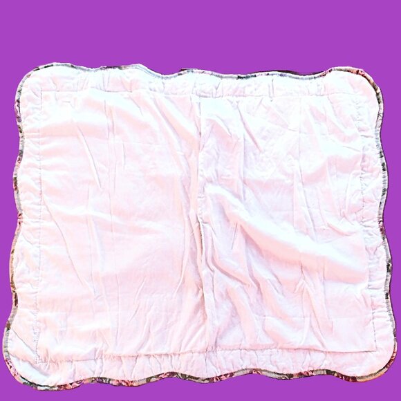 Quilted Ivory Pillow Sham (1 STD) ~ Lavender Embroidered Floral ~ 20 X 26 ~ NEW! - Picture 8 of 13